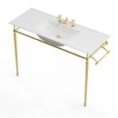 James Martin Westley 47.2" Single Console Sink with Brass Finish Stand 319V47.2BRSCRM