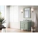 James Martin Brittany 36" Sage Green Single Vanity with 3 cm Ethereal Noctis Quartz Top 650-V36-SGR-3ENC