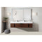 James Martin Mercer Island 72" Double Vanity Coffee Oak Matte Black with Glossy White Composite Top 389-V72D-CFO-MB-GW