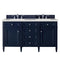 James Martin Brittany 60" Victory Blue Double Vanity with 3 cm Eternal Serena Quartz Top 650-V60D-VBL-3ESR