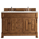 James Martin Brookfield 72" Country Oak Double Vanity with 3 cm Eternal Serena Quartz Top 147-114-5771-3ESR