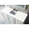 James Martin Bristol 60" Single Vanity Bright White with 3 cm Classic White Quartz Top 157-V60S-BW-3CLW