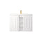 James Martin Alicante' 39.5" Single Vanity Cabinet Glossy White with White Glossy Resin Countertop E110-V39.5-GW-WG