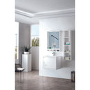 James Martin Milan 23.6" Single Vanity Cabinet Glossy White with Glossy White Composite Top 801V23.6GWGW