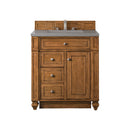 James Martin Bristol 30" Single Vanity Saddle Brown with 3 cm Grey Expo Quartz Top 157-V30-SBR-3GEX