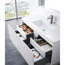 James Martin Milan 47.3" Single Vanity Cabinet Glossy White with Glossy White Composite Top 801V47.3GWGW