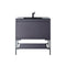 James Martin Milan 35.4" Single Vanity Cabinet Modern Grey Glossy Matte Black with Charcoal Black Composite Top 801V35.4MGGMBKCHB