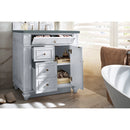 James Martin Bristol 30" Single Vanity Bright White with 3 cm Cala Blue Quartz Top 157-V30-BW-3CBL