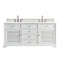 James Martin Savannah 72" Bright White Double Vanity with 3 cm Arctic Fall Solid Surface Top 238-104-V72-BW-3AF