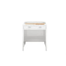 James Martin Addison 36" Single Vanity Cabinet Glossy White with 3 cm Carrara White Top E444-V36-GW-3CAR