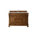 James Martin Brookfield 60" Country Oak Single Vanity with 3 cm Ethereal Noctis Quartz Top 147-114-5371-3ENC