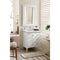 James Martin Palisades 30" Single Vanity Bright White with 3 cm Ethereal Noctis Quartz Top 527-V30-BW-3ENC