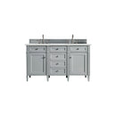 James Martin Brittany 60" Urban Gray Double Vanity with 3 cm Ethereal Noctis Quartz Top 650-V60D-UGR-3ENC