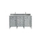 James Martin Brittany 60" Urban Gray Double Vanity with 3 cm Ethereal Noctis Quartz Top 650-V60D-UGR-3ENC