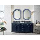 James Martin Brittany 72" Victory Blue Double Vanity with 3 cm Cala Blue Quartz Top 650-V72-VBL-3CBL