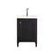 James Martin Britannia 24" Single Vanity Cabinet Black Onyx with White Glossy Composite Countertop E652V24BKOWG