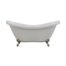 Cambridge Plumbing Acrylic Double Ended Slipper Bathtub 68"x28" No Drillings and BN Feet