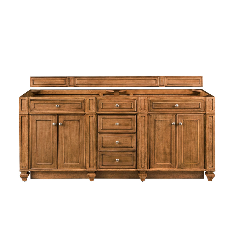 James Martin Bristol 72" Double Vanity Saddle Brown 157-V72-SBR