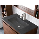 James Martin Milan 35.4" Single Vanity Cabinet Mid Century Walnut with Charcoal Black Composite Top 801V35.4WLTCHB