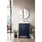 James Martin Britannia 24" Single Vanity Cabinet Navy Blue with White Glossy Resin Countertop E652-V24-NVB-WG