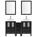 LessCare 84" Modern Bathroom Vanity Set with Mirror and Sink LV2-C15-84-B (Espresso)