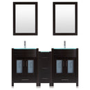 LessCare 84 Black Vanity Set - Two 36 Sink Bases, One 12 Drawer Base (LV3-C15-84-B)