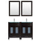 LessCare 60 Black Vanity Set - Two 30 Sink Bases (LV3-C11-60-B)