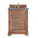 James Martin Savannah 26" Single Vanity Cabinet Driftwood with 3 cm Grey Expo Quartz Top 238-104-V26-DRF-3GEX