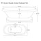 Cambridge Plumbing Acrylic Double Ended Pedestal Bathtub 70" x 30" 7" Drillings PC Package