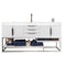 James Martin Columbia 72" Single Vanity Glossy White with Glossy White Composite Top 388-V72S-GW-BN-GW