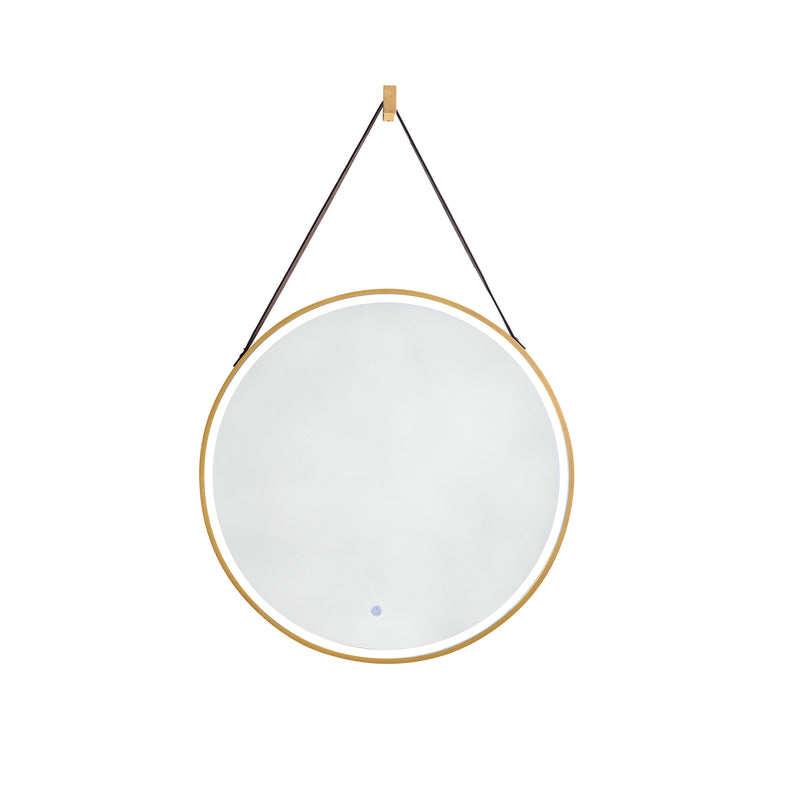 James Martin Annapolis 27.6" Round Anti-Fogging LED Mirror Brushed Gold 911-M27.6-BGD