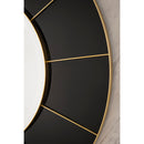 James Martin Compass 35.5" Mirror Radiant Gold and Glossy Black 669-M35.5-RG-GB