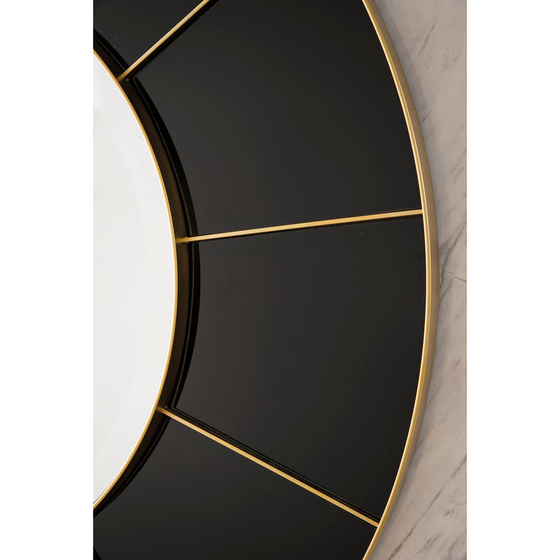 James Martin Compass 35.5" Mirror Radiant Gold and Glossy Black 669-M35.5-RG-GB