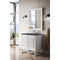 James Martin Athens 30" Single Vanity Cabinet Glossy White with 3 cm Charcoal Soapstone Quartz Top E645-V30-GW-3CSP