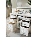 James Martin Bristol 48" Single Vanity Bright White with 3 cm Eternal Jasmine Pearl Quartz Top 157-V48-BW-3EJP