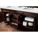 James Martin Brookfield 72" Burnished Mahogany Double Vanity with 3 cm Ethereal Noctis Quartz Top 147-114-5761-3ENC