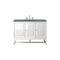 James Martin Athens 48" Single Vanity Cabinet Glossy White with 3 cm Cala Blue Top E645-V48-GW-3CBL