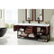 James Martin Columbia 72" Double Vanity Coffee Oak Matte Black with Glossy White Composite Top 388-V72D-CFO-MB-GW