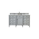 James Martin Brittany 60" Urban Gray Single Vanity with 3 cm Ethereal Noctis Quartz Top 650-V60S-UGR-3ENC