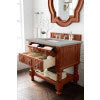 James Martin Castilian 36" Single Vanity Cabinet Aged Cognac with 3 cm Eternal Serena Quartz Top 160-V36-ACG-3ESR