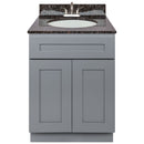 Cherry Bathroom Vanity 24", Tan Brown Granite Top, Faucet LB5B TB254-24CG-5B