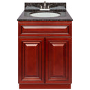 Cherry Bathroom Vanity 24", Tan Brown Granite Top, Faucet LB5B TB254-24CH-5B