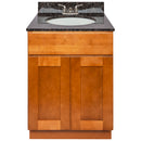 Brown Bathroom Vanity 24", Tan Brown Granite Top, Faucet LB3B TB254-24NP-3B