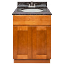 Brown Bathroom Vanity 24", Tan Brown Granite Top, Faucet LB5B TB254-24NP-5B