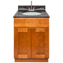 Brown Bathroom Vanity 24", Tan Brown Granite Top, Faucet LB6B TB254-24NP-6B