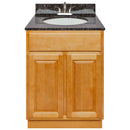 Brown Bathroom Vanity 24", Tan Brown Granite Top, Faucet LB5B TB254-24RC-5B