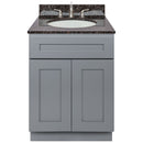 Cherry Bathroom Vanity 24", Tan Brown Granite Top, Faucet LB4B TB258-24CG-4B