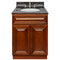 Brown Bathroom Vanity 24", Tan Brown Granite Top, Faucet LB4B TB258-24GN-4B