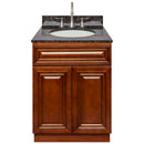 Brown Bathroom Vanity 24", Tan Brown Granite Top, Faucet LB7B TB258-24GN-7B