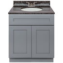 Cherry Bathroom Vanity 30", Tan Brown Granite Top, Faucet LB3B TB314-30CG-3B